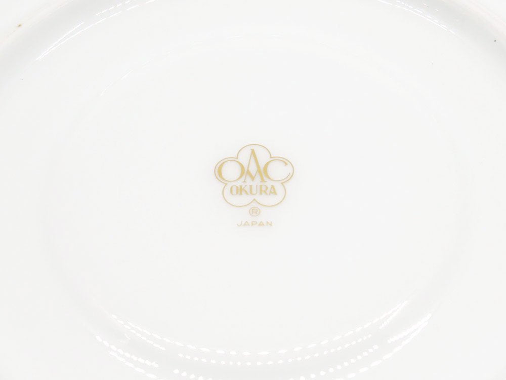 大倉陶園 OKURA ゴールドウイング カップ&ソーサー C&S 瑠璃 金彩 箱付 皇室御用達 定価22,000円 未使用保管品 B ●