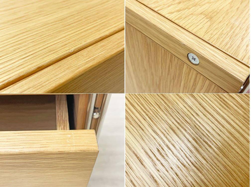 無印良品 MUJI ステンレスユニットシェルフ オープンシェルフ オーク材 W86 抽斗2杯付 定価¥45,800- ●