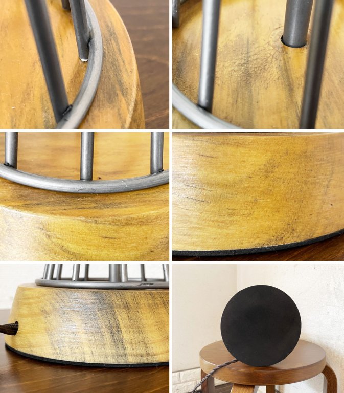 アクメファニチャー ACME Furniture ベゼル BETHEL TABLE LAMP テーブルランプ Sサイズ パイン材 布シェード USビンテージスタイル 定価¥23,100- ◎