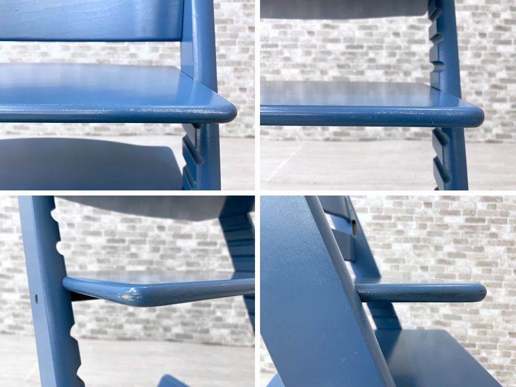 ストッケ STOKKE トリップトラップ TRIPP TRAPP ベビーチェア キッズチェア ブルー 廃番カラー S/N3~ ノルウェー 北欧家具 ●