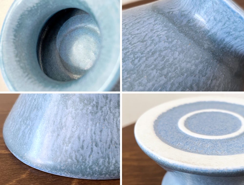 アラビア ARABIA BH Vase フラワーベース ブルー Φ8cm ブリタ・ヘイリモ Maj-Britt Heilimo フィンランド 北欧ビンテージ ◎