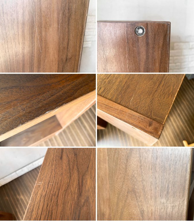 無印良品 MUJI スタッキングシェルフ 1列3段 + スタッキングチェスト ハーフ 引出し 2個 ウォールナット材 オープンシェルフ 本棚 飾り棚 シンプルデザイン 合計定価¥24,390- ◎