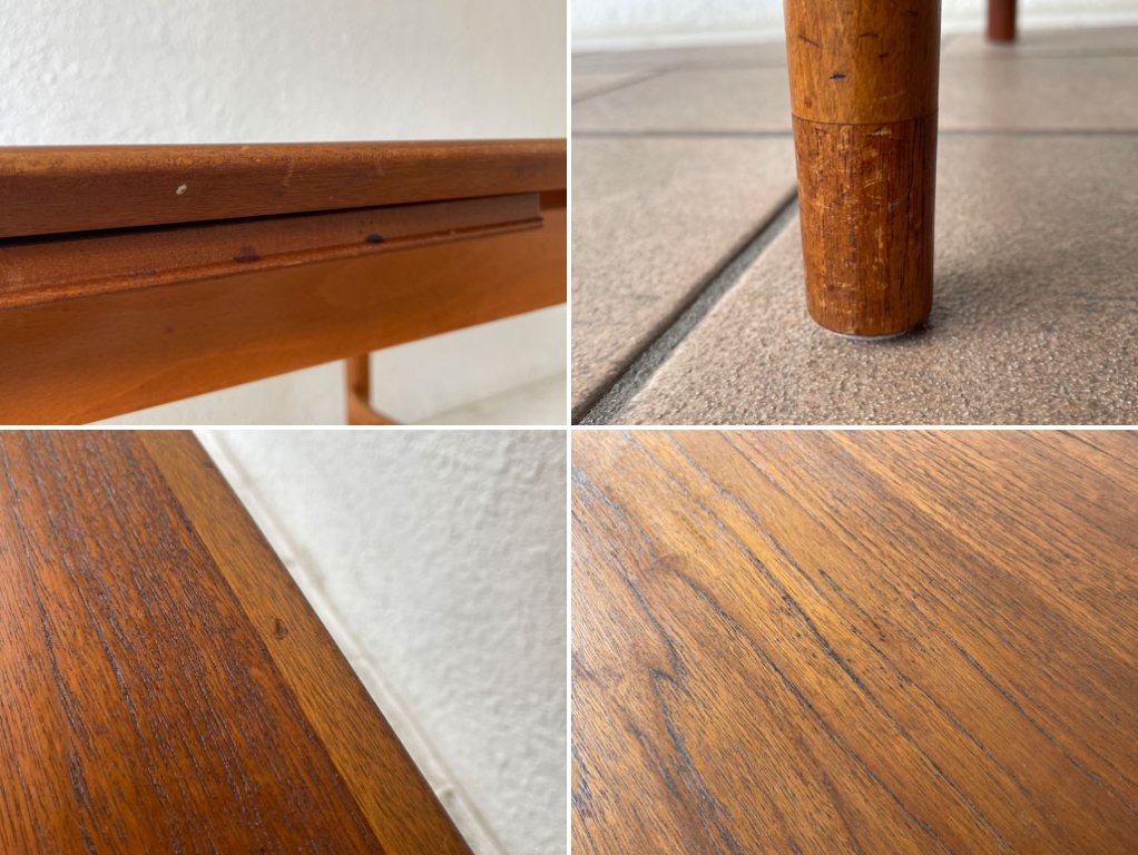 北欧ビンテージ Scandinavian Vintage コーヒーテーブル チーク材 × ビーチ材 EX エクステンション マガジンラック スローハウス購入品 ◇