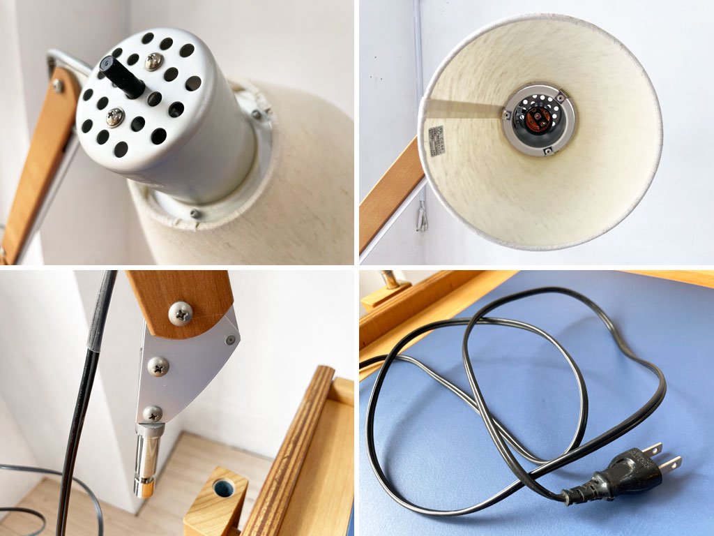 フォルミオ Formio KF-01 デスク & KF-02 デスクチェア& KF-15 デスクランプ ブナ材 リバーシブル天板 リノリウム 阿久津雄一 デンマーク 廃番 3点セット ★