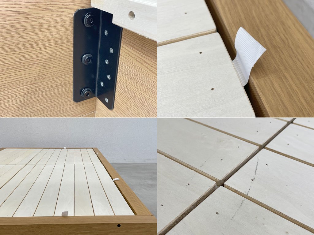 無印良品 MUJI オーク材 収納ベッド セミダブルサイズ フレームのみ 引出し収納&ベッド下収納可 説明書付 〓