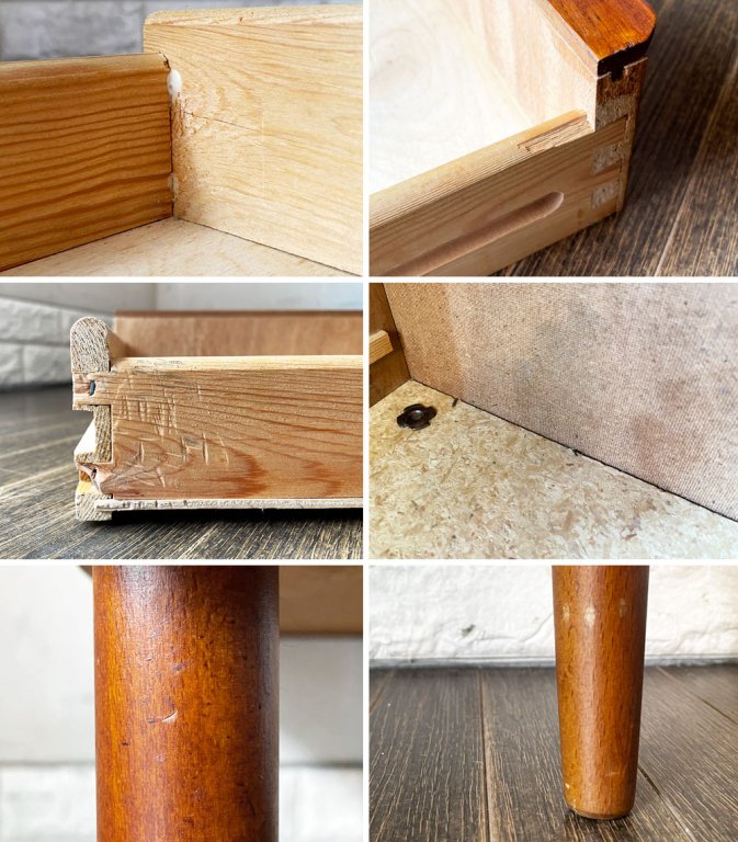 デンマークビンテージ Danish Vintage チーク材 サイドチェスト ナイトテーブル 3ドロワー W62cm 北欧家具 ◎