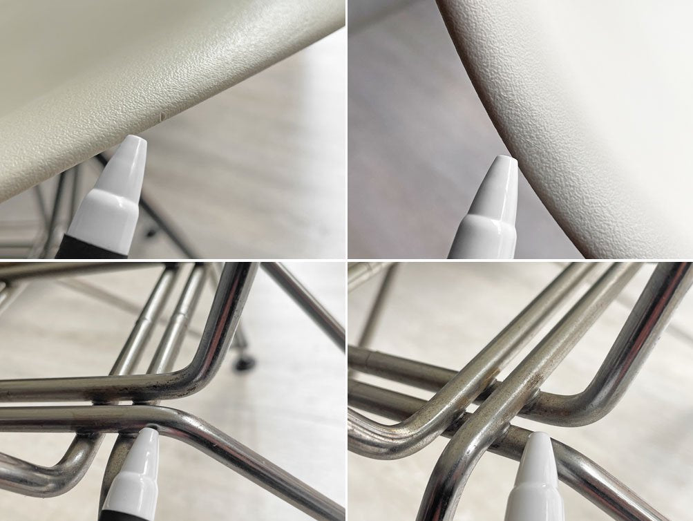 ハーマンミラー Herman Miller サイドシェルチェア 現行 ポリプロピレン エッフェルベース DSR イームズ ホワイト B ♪
