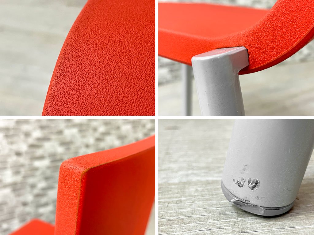 ヴィトラ vitra. ゼロスリー .03 ダイニングチェア スタッキングチェア マールテン・ヴァン・セーヴェレン Maarten Van Severen 参考価格77,000円 オレンジ系 A ●