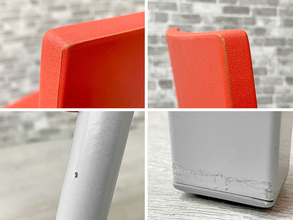 ヴィトラ vitra. ゼロスリー .03 ダイニングチェア スタッキングチェア マールテン・ヴァン・セーヴェレン Maarten Van Severen 参考価格77,000円 オレンジ系 B ●