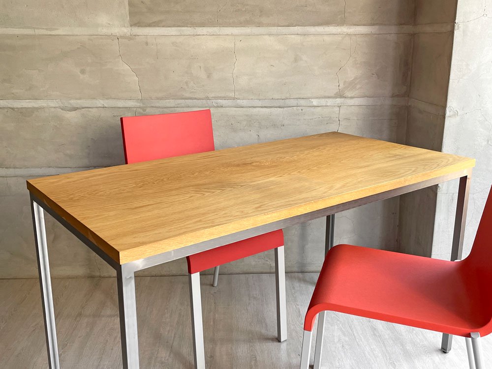 ツールボックス TOOLBOX デスク テーブル オーク無垢集成材天板 アイアンフレーム オーダーメイド W120 インダストリアルデザイン 工業系 参考価格\53,200- ♪