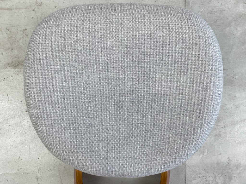 天童木工 TENDO ビンテージ 低座椅子 チーク材柾目 ローチェア 座面張替済 グレー 長大作 グッドデザイン 和モダン 〓