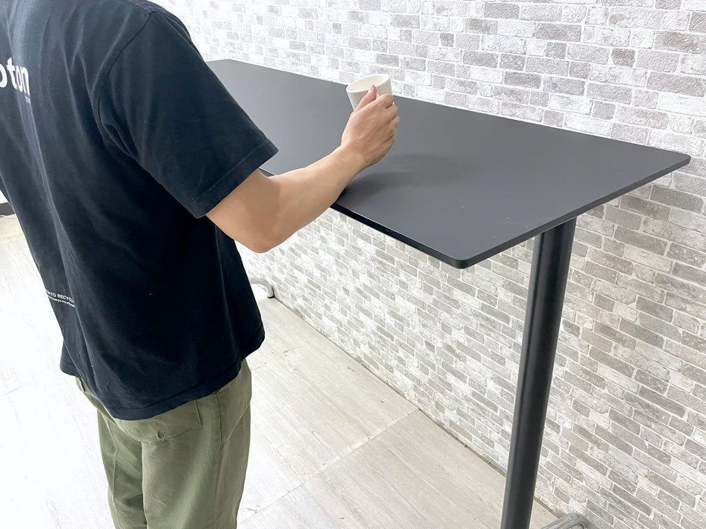 ラナス・ラディウス RANDERS+RANIUS A/S カウンターテーブル スタンディングデスク ラミネート天板 スチールレッグ ブラック 高さ110cm 北欧 ダニッシュモダン ●