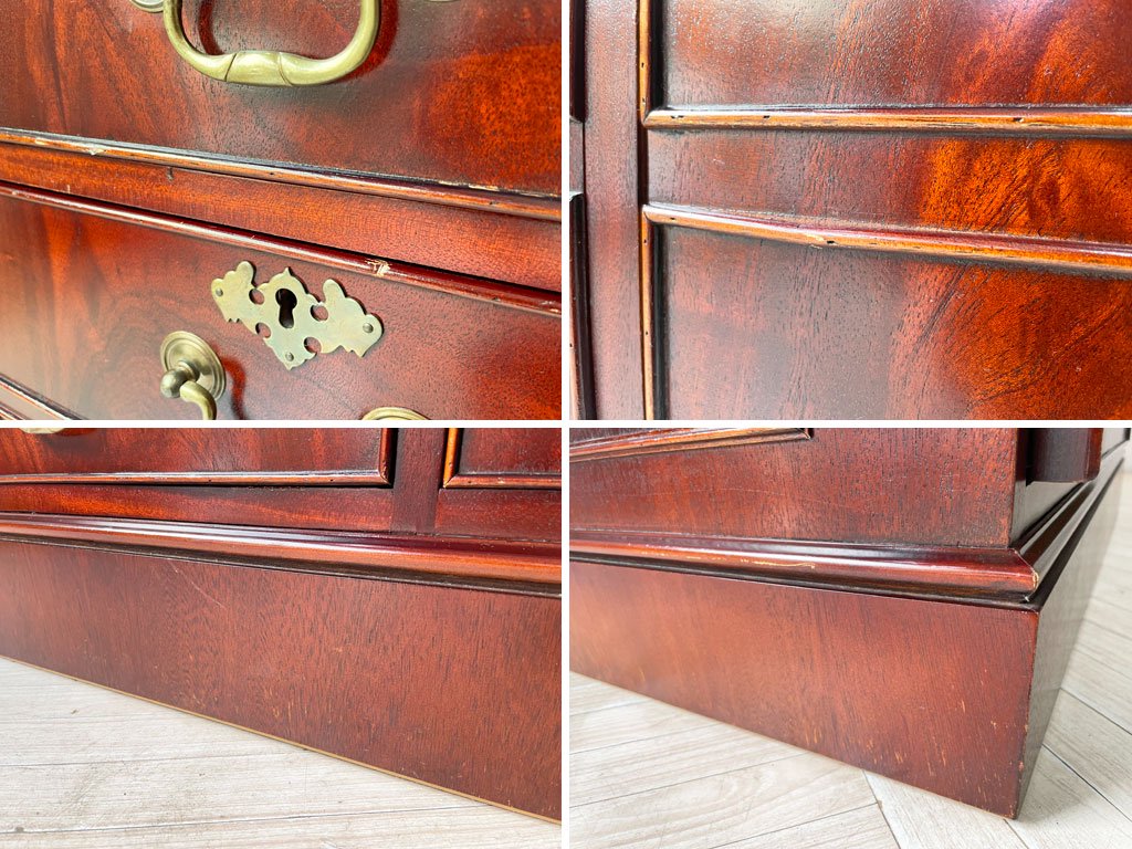 ザ・ノーサンプトン・コレクション The Northampton Collection 4ドロワー レザートップ チェスト UKビンテージ 英国 鍵欠品 ★