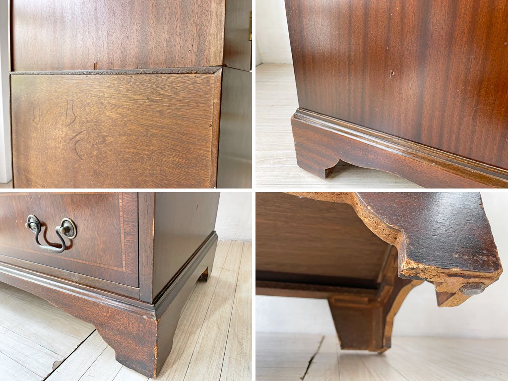 ザ・ノーサンプトン・コレクション The Northampton Collection ライディングビューロー キャビネット カップボード レザートップ UKビンテージ 英国 鍵付き ★