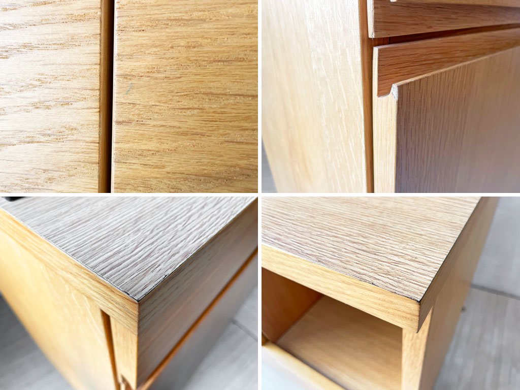 ウニコ unico ホクストン HOXTON キッチンボード 食器棚 W123cm オーク材 インダストリアル 廃番 参考定価 ¥173,800- ★