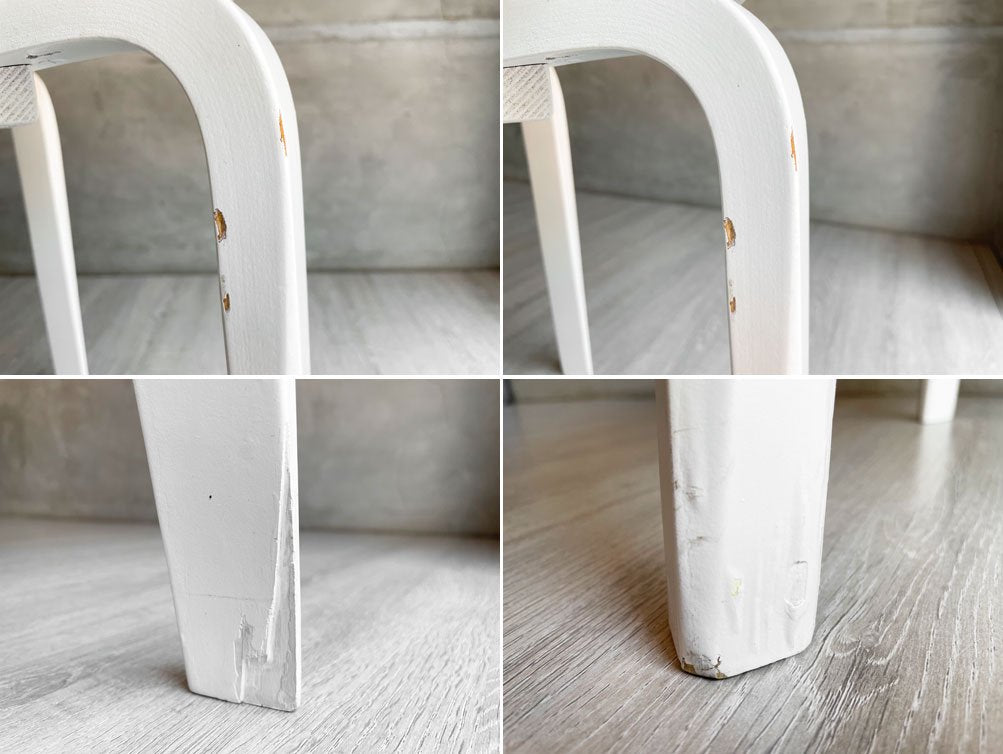 アスコ ASKO ビンテージ アスラックチェア Aslak chair ダイニングチェア アームチェア ホワイト リペイント イルマリ・タピオヴァーラ 北欧家具 ♪