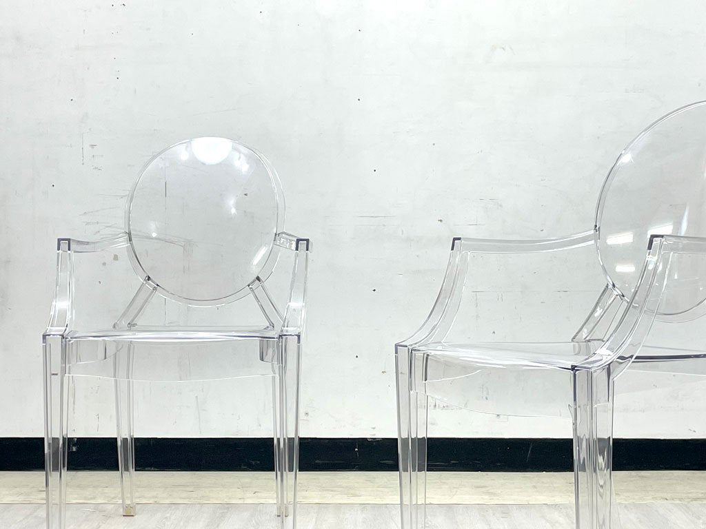 カルテル Kartell ルイゴースト Louis Ghost アームチェア クリスタル スタッキング フィリップ・スタルク A ●