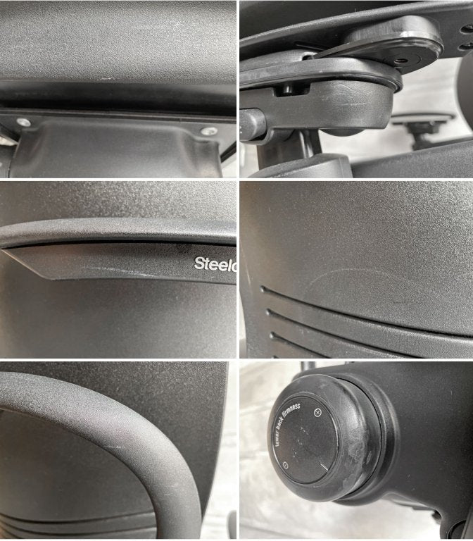 スチールケース Steelcase リープチェア Leap ブラック デスクチェア オフィスチェア ハンガー付き 参考定価¥149,800- ♪