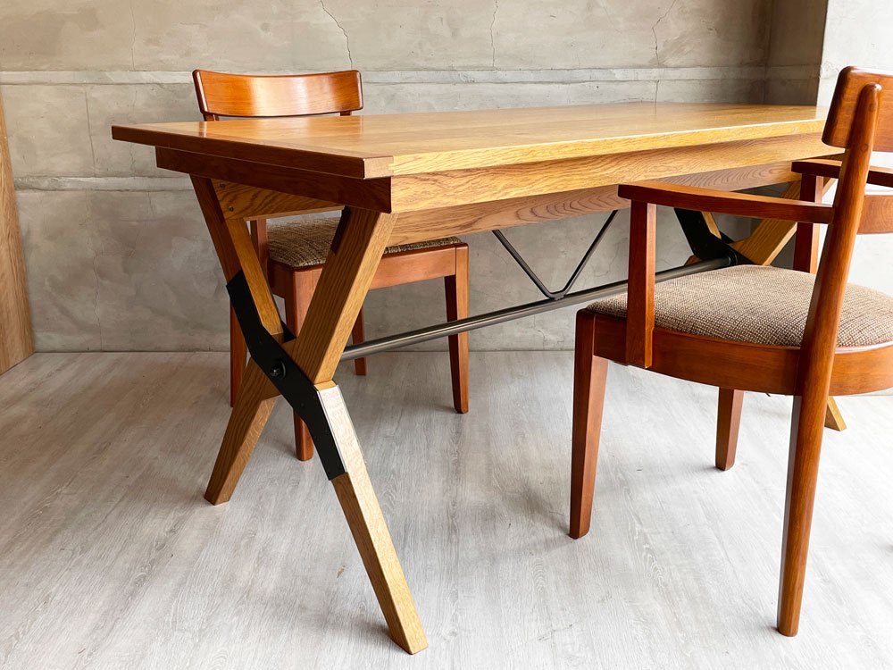 パシフィックファニチャーサービス P.F.S オペレーションAテーブル OPERATION A TABLE ダイニングテーブル オーク材 定価¥206,800- ♪