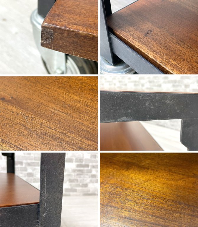 ウニコ unico ランバー LUMBER AVボード ローボード キャスター付き W120cm アフリカンマホガニー材 インダストリアルデザイン 廃番 参考価格¥54,780- ●