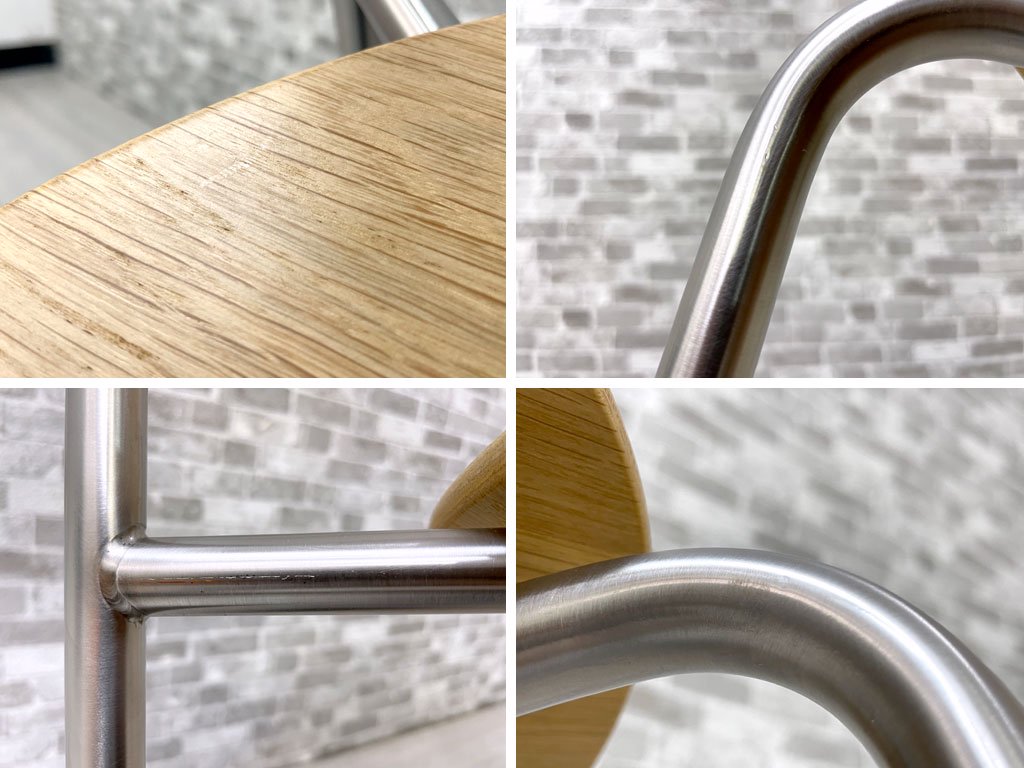 カールハンセン&サン Carl Hansen & Son CH88T ダイニングチェア オーク材 ステンレススチールフレーム ハンス・J・ウェグナー ダニッシュモダン 北欧家具 美品 ●