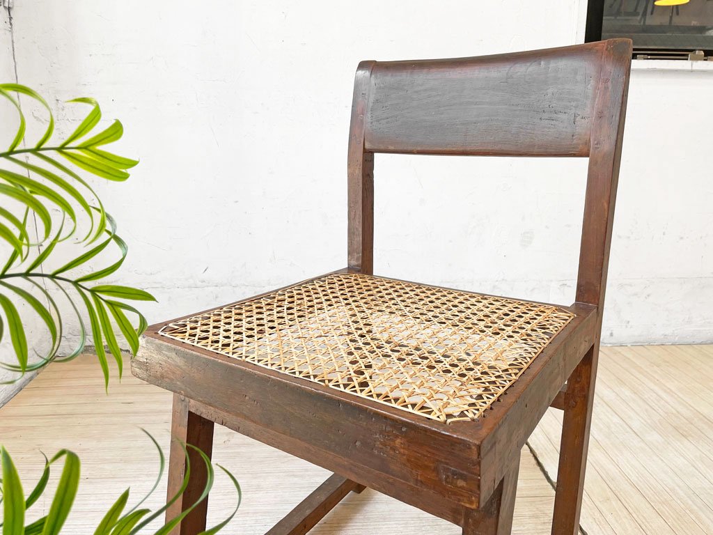 ピエールジャンヌレ Pierre Jeanneret ボックスチェア Small Box Chair チーク無垢材 1950~60年代 チャンディーガル ビンテージ 希少 ★