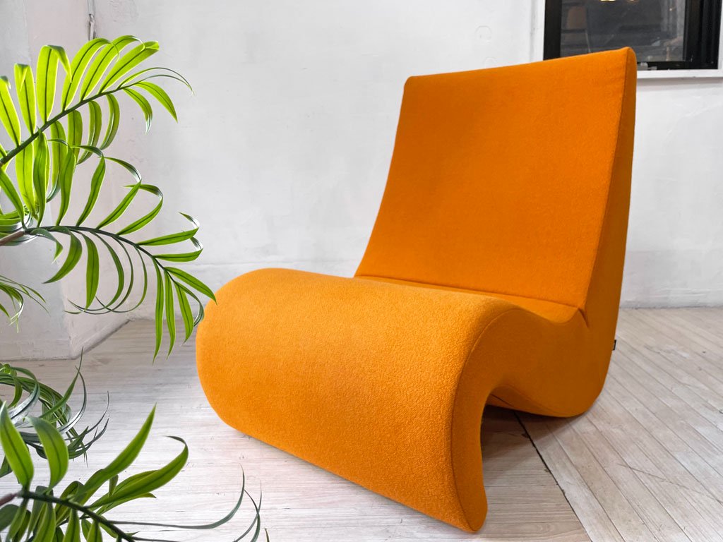 ヴィトラ vitra アムーベ Amoebe ラウンジチェア ソファ 1人掛け ヴェルナー・パントン Verner Panton スペースエイジ ダークオレンジ 定価¥246,400- ★