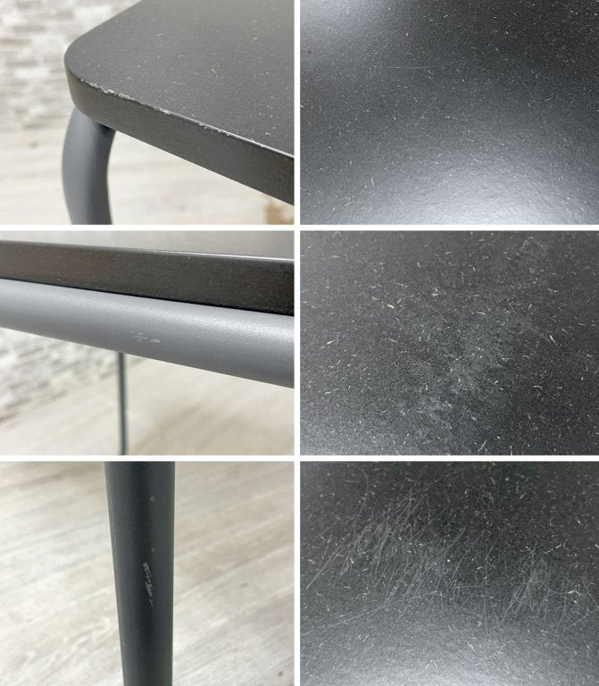 無印良品 MUJI × トーネット THONET スチールパイプデスク・Mサイズ ダークグレー バウハウス 廃番 ●