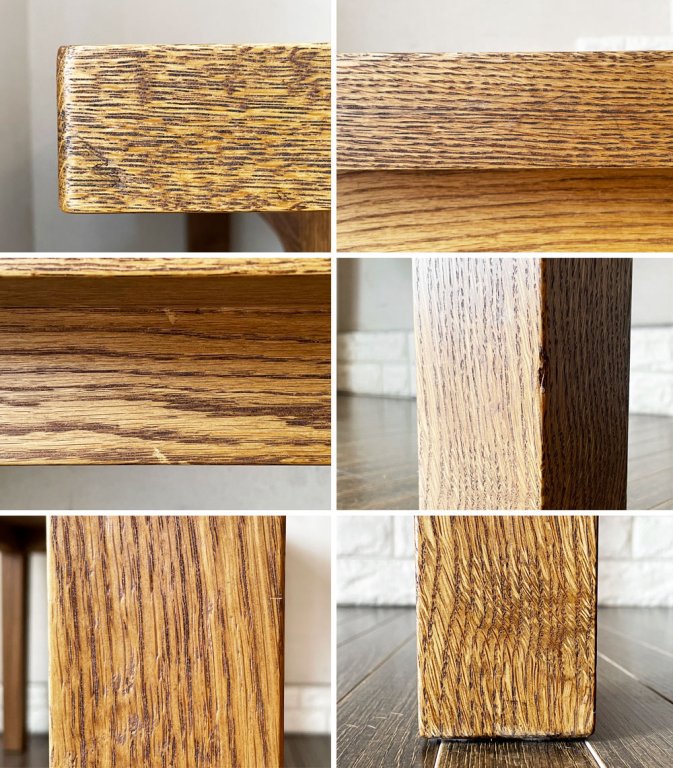 カンクラフト Kancraft オーク ダイニングテーブル W155cm 楢無垢材 長野県松本市 クラフト家具 オーダー家具 ◎