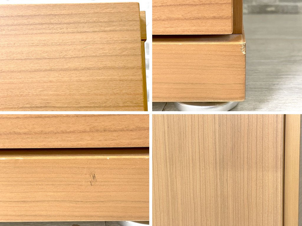 生松工芸 コンフォートスタイル comfort style ペルル 40-3(R/L) キャビネット 本棚 収納棚 スリム ブラックチェリー材 W40cm モダンデザイン 定価¥39,800- ●