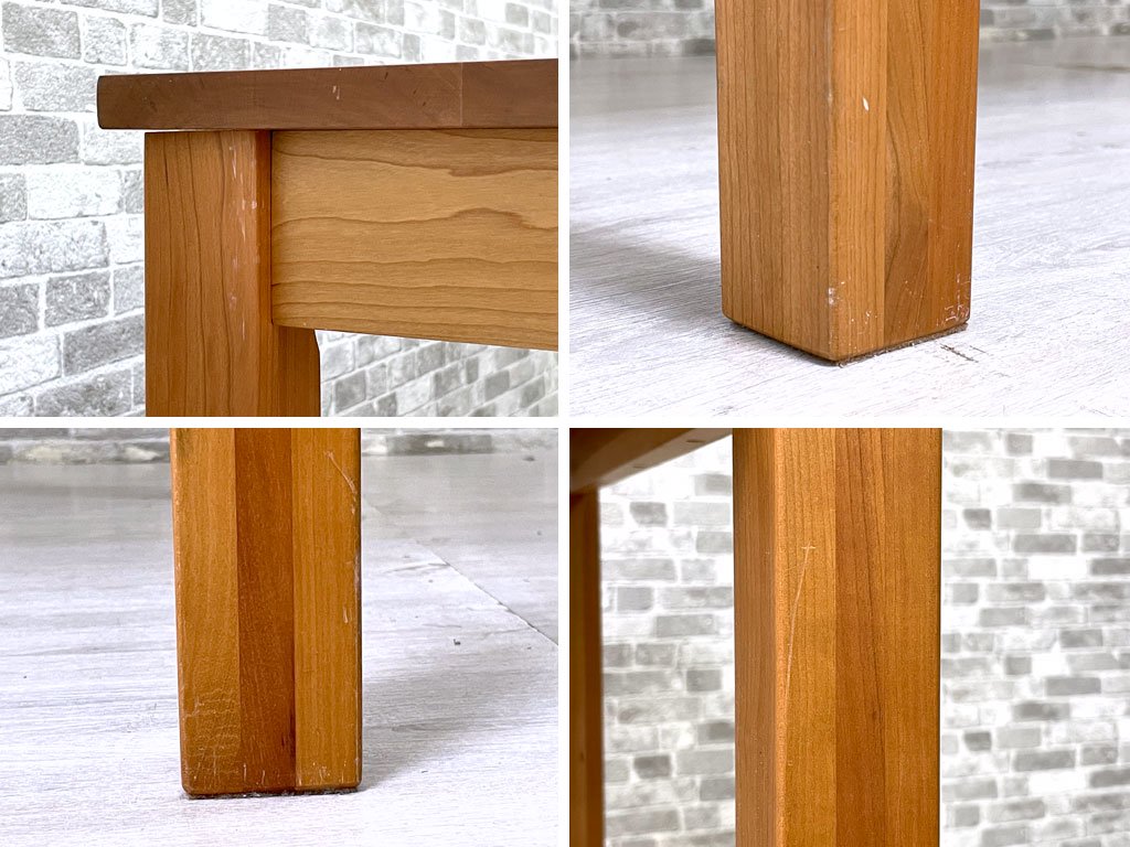 インテリアチョコレート ショコラティエ chocolatier ダイニングテーブル ブラックチェリー無垢材 W140cm 定価¥74,800- ●