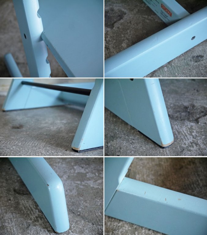 ストッケ STOKKE トリップトラップ TRIPP TRAPP ベビーチェア キッズチェア ガード&バックレスト ライトブルー S/N6~ ノルウェー 北欧家具 ■