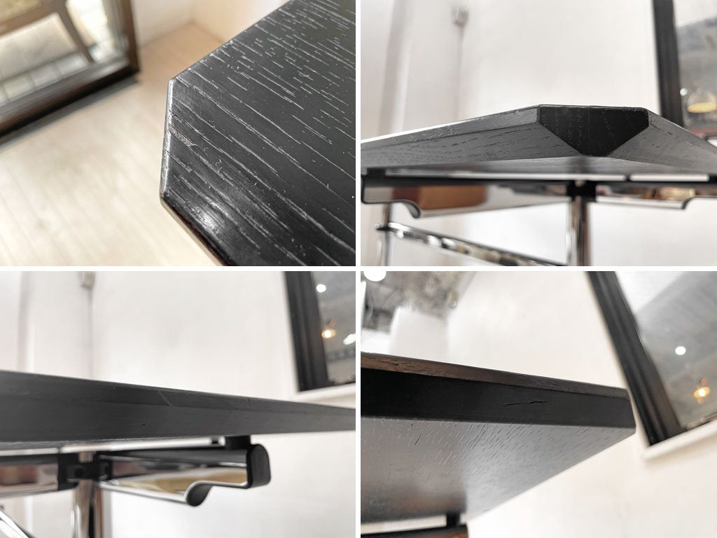 USMハラー USM Haller モジュラーファニチャー キトステーブル KITOS デスク 長方形 オーク材 ブラック天板 W150cm オフィス家具 フリッツ・ハラー スイス ★