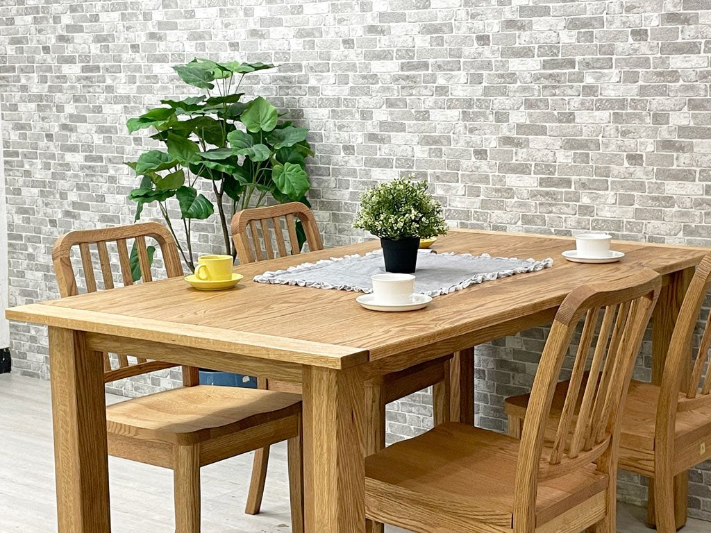 モモナチュラル MOMO Natural ベーシック BASIC ダイニングチェア オーク無垢材 オイル仕上げ 2脚セット 定価総額¥48,000- A ●