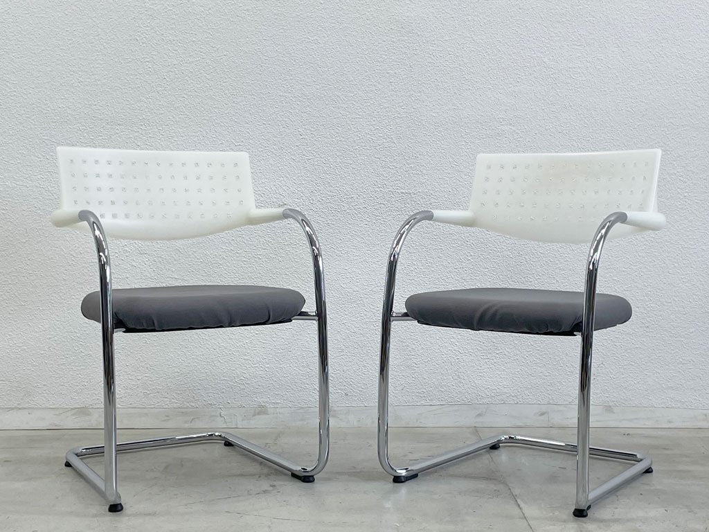 ヴィトラ vitra ビザソフト Visasoft アームチェア ミーティングチェア ファブリックシート カンティレバー アントニオ・チッテリオ A 〓
