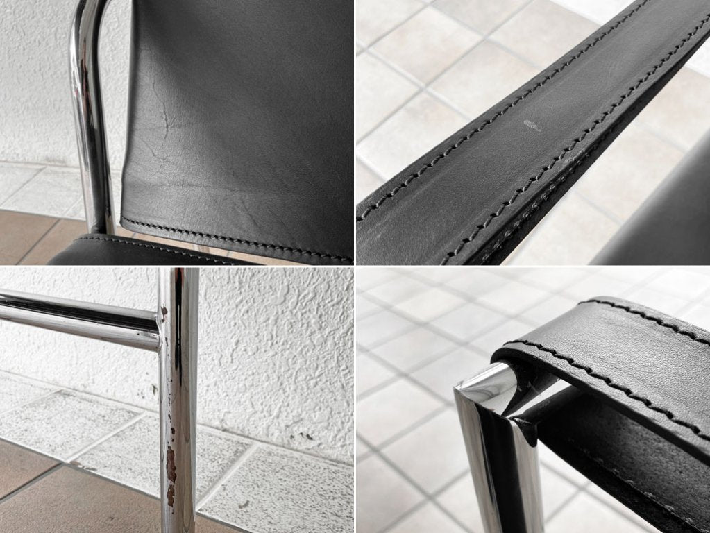 カッシーナ イクスシー Cassina ixc. LC1 スリングチェア 本革 ブラック ル・コルビュジェ Le Corbusier レザー張替え済み 定価¥528,000- ◇