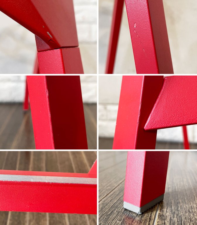 マジス MAGIS スツールワン STOOL_ONE カウンターチェア ハイスツール レッド 座面高67cm スタッキング コンスタンチン・グルチッチ イタリア 定価¥91,300- ◎