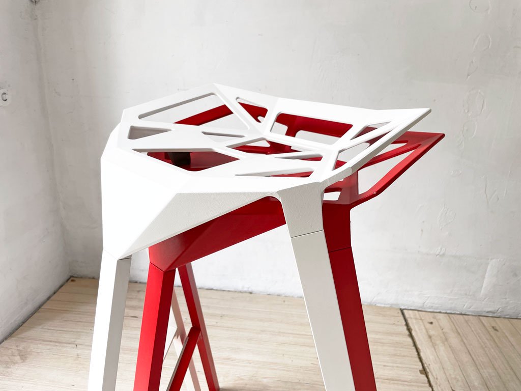 マジス MAGIS スツールワン STOOL_ONE カウンターチェア ハイスツール ホワイト 座面高67cm スタッキング コンスタンチン・グルチッチ イタリア 定価¥91,300- ★