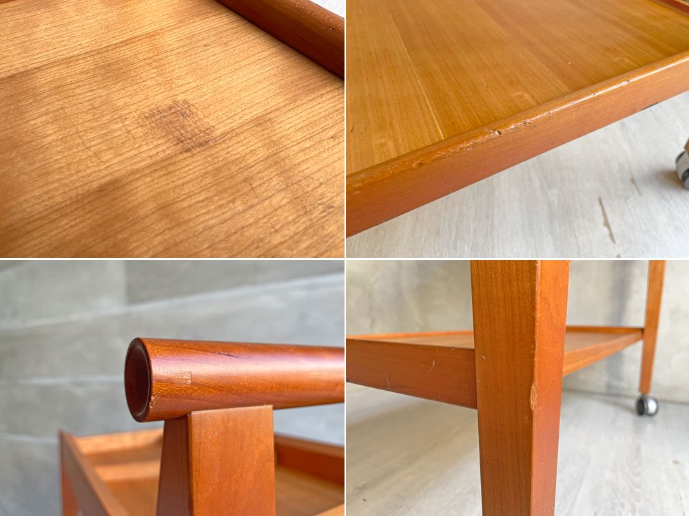 家具蔵 KAGURA エミネント EMINENT キッチンワゴン トローリーワゴン チェリー材 参考定価¥118,800- 現状特価品 ♪