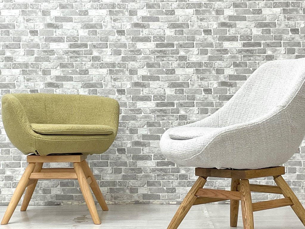 モモナチュラル Momo Natural モールドラウンドチェア MOLD ROUND M-ROUND CHAIR SO ダイニングチェア アルダー材 カバーリング 回転式 定価¥45,000- ●