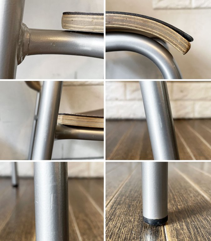 カリガリス Calligaris モカ Moka ダイニングチェア スタッキングチェア CS/105 ペーパーコード×レザー×スチール 2脚セット イタリアモダン ◎