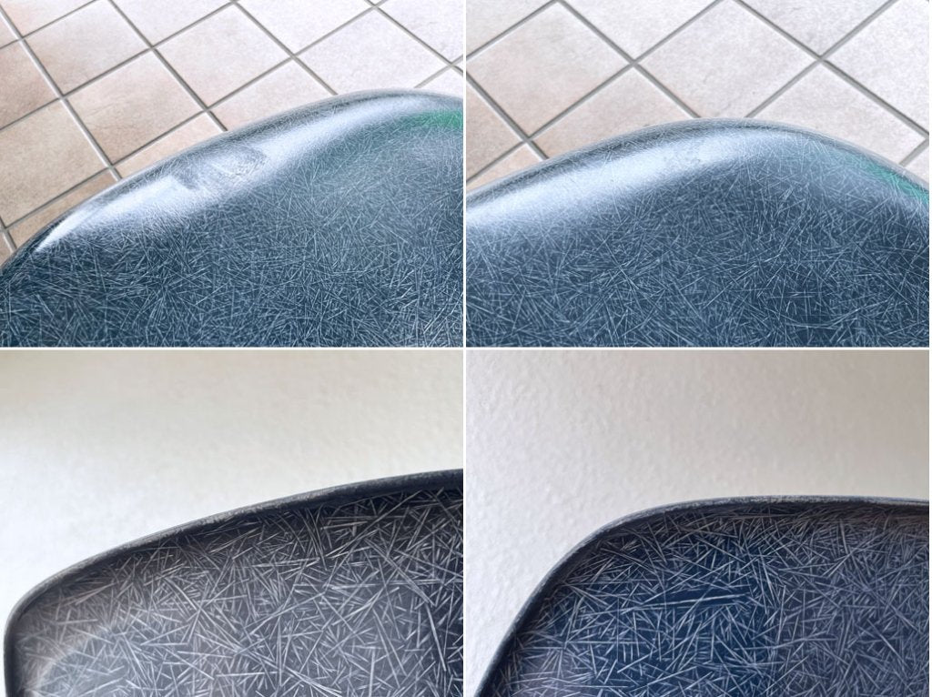 ハーマンミラー Herman Miller サイドシェルチェア 現行 FRP ネイビー エッフェルベース C&R イームズ ミッドセンチュリー ◇