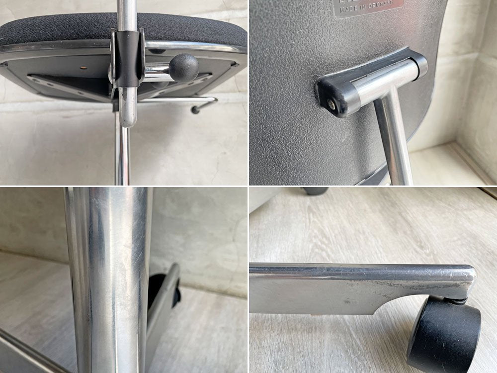 フリッツハンセン Fritz Hansen ケヴィ チェア KEVI CHAIR ヨルゲン ラスムセン Jorgen Rasmussen クッション付き 5本脚 ブラック ガス圧昇降 デンマーク ♪
