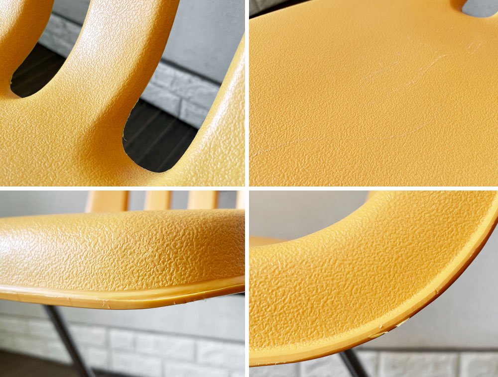 バルコ VIRCO チェア 9000 Chair スタッキングチェア パンプキン プラスチックシート × スチール脚 米国家具 ミッドセンチュリーデザイン 定価¥21,450- ◎