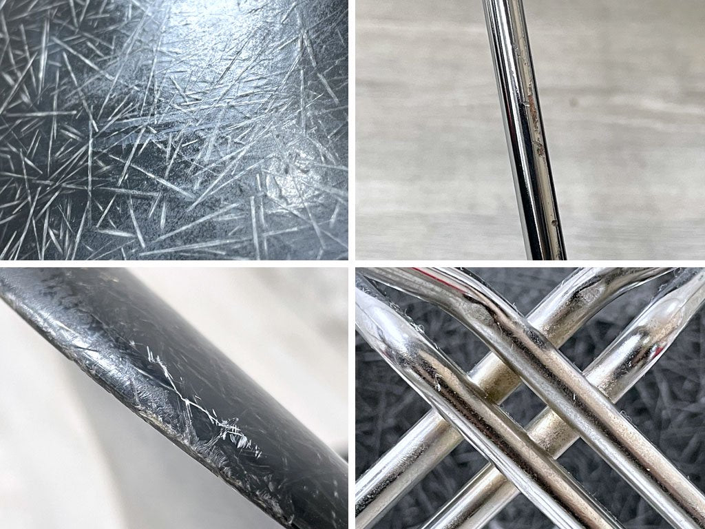 ハーマンミラー Herman Miller サイドシェルチェア 現行 FRP製 ブラック ハーマンミラー製エッフェルベース クローム C&R イームズ ミッドセンチュリー ●