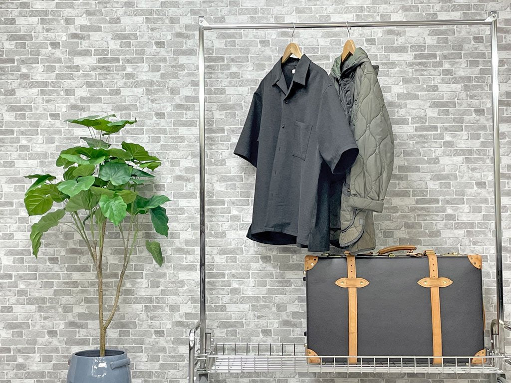 パシフィックファニチャーサービス PACIFIC FURNITURE SERVICE ガーメントラック 48 バスケットシェルフ付 ハンガーラック US インダストリアル ●