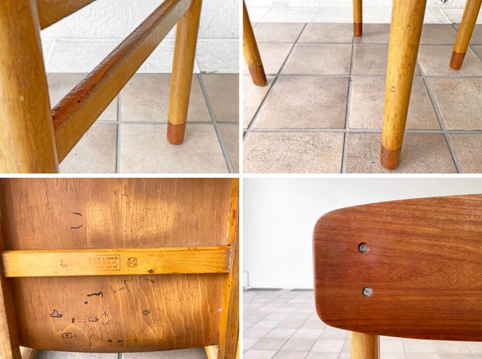 Kvetny&Sonners スクールデスク&チェア ビーチ材 北欧 デンマーク ビンテージ ◇