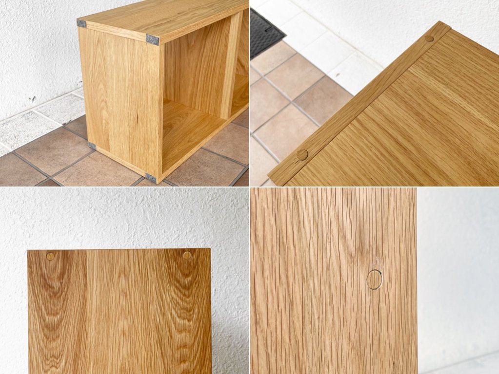 無印良品 MUJI オーク材 スタッキングシェルフ オープンシェルフ 1列2段 定価13,900円 B ◇