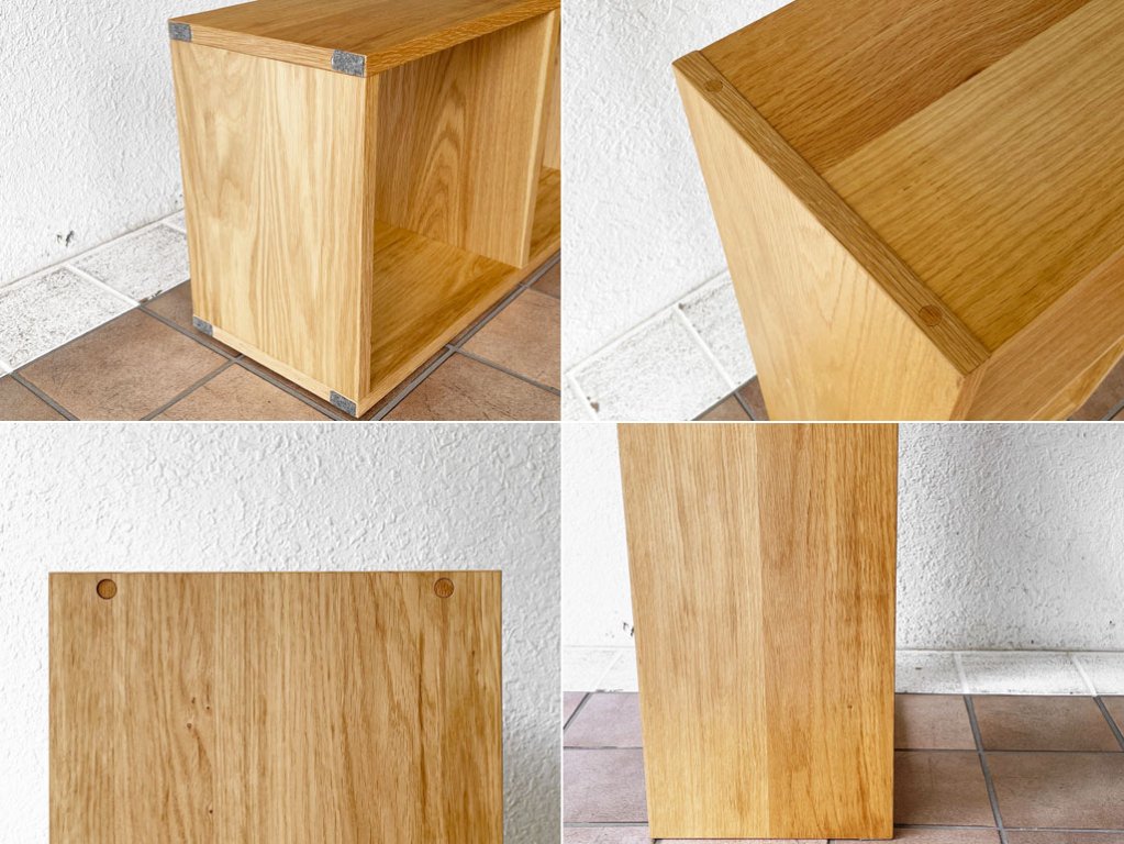 無印良品 MUJI オーク材 スタッキングシェルフ オープンシェルフ 1列2段 定価13,900円 A ◇