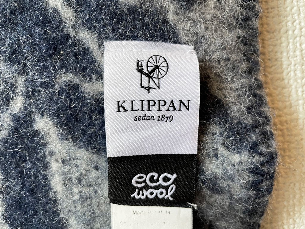クリッパン KLIPPAN × ミナペルホネン mina perhonen HOUSE IN THE FOREST ウールブランケット ネイビー 130×180cm ◎